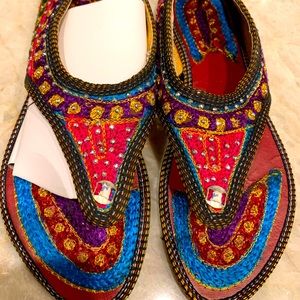 Brand new ethnic Indian embroidered sandals